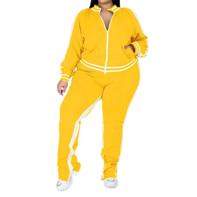 2 piece plus Zip Sweat suit