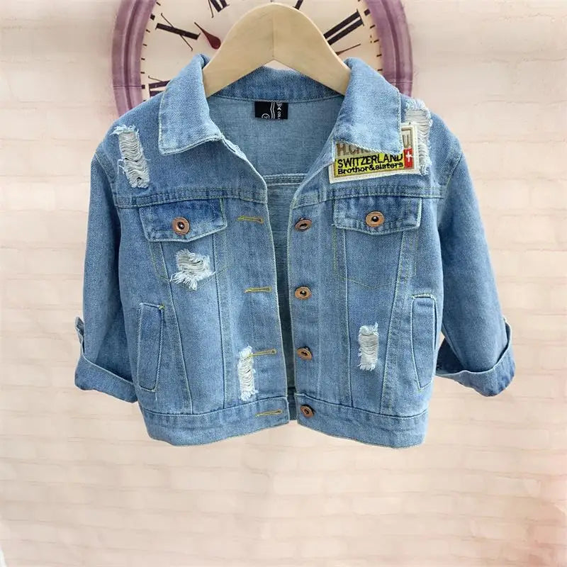 3psc Toddler Boy Clothes Children Clothing Pant Sets Spring Fall Denim  Jacket Long Sleeve Button Hooded Sweater Jeans Kids Suit