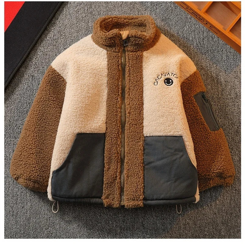 Boys Coat Jacket Cotton Windbreak 2024 Lasted Warm Plus Thicken Tracksuit Spring Autumn School Children's Clothing