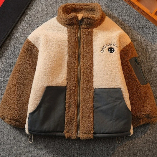 Boys Coat Jacket Cotton Windbreak 2024 Lasted Warm Plus Thicken Tracksuit Spring Autumn School Children's Clothing