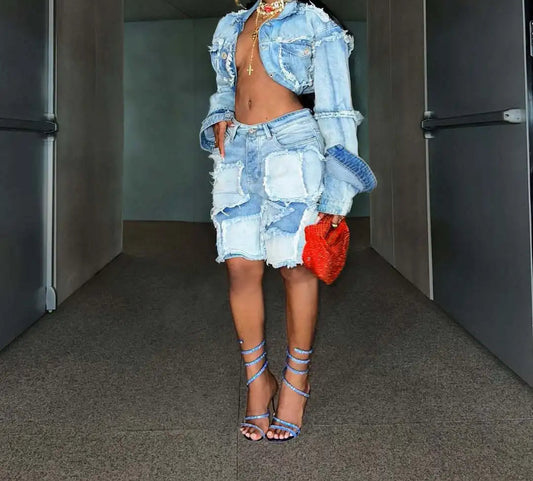Patchwork Shorts